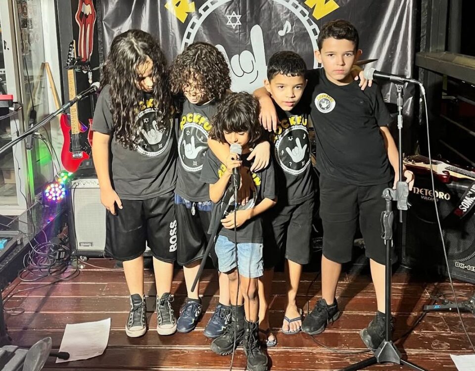 Os pequenos têm idades entre 6 e 11 anos. Foto: Reprodução Instagram RockFun